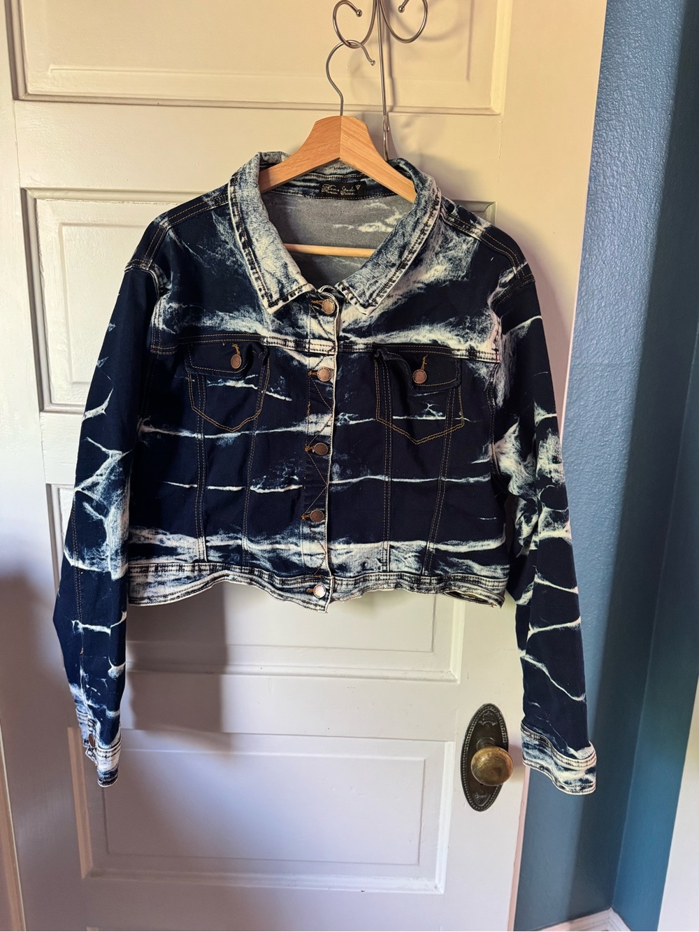Cropped Tie-Dye Jean Jacket